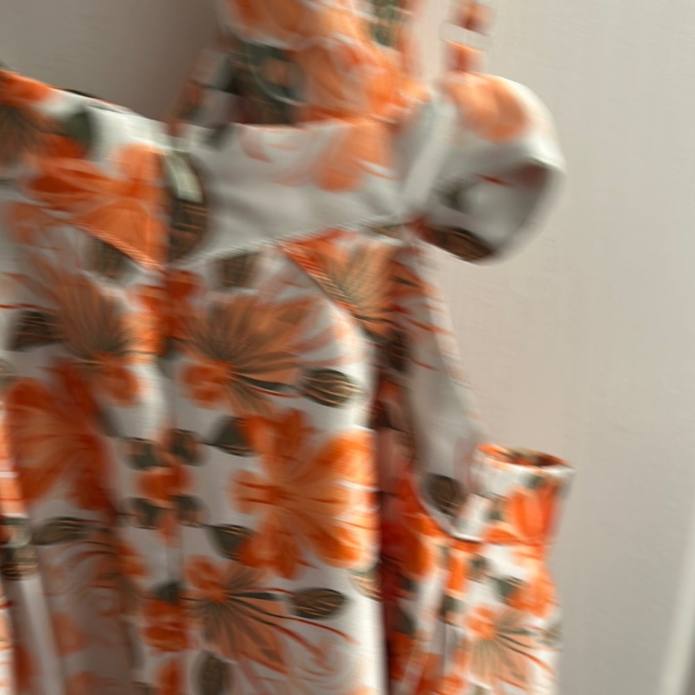 House of Harlow 1960 Orange Floral Cut-out Strappy Maxi Dress. Brand NWT - Picture 6 of 12